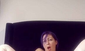 Girl Next Door Teases with Tight Hairy Pussy in Bedroom Strip