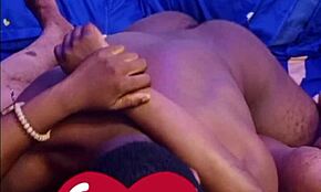 Mature woman takes big black cock in tight missionary at home