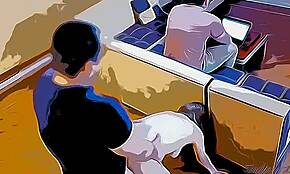 Hot wife cheats with big cock while husband works