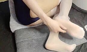 Young Chinese Femboy Shows Beautiful Feet for Fetish