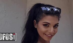 Wow! Can Gina Valentina Resist Tony Rubino’s Cash While Spreading Her Pussy in Public Alley?