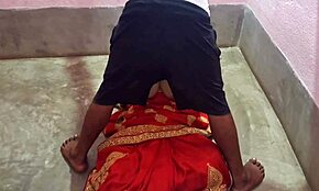 Indian newly married housewife celebrates suhaagraat at home