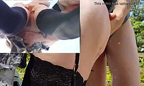 Outdoor adventure turns into wild British milf fuck and intense squirt