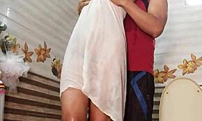 Indian model bends over for doggystyle anal with rich couple