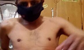 Hot Pakistani boy masturbating with big cock.