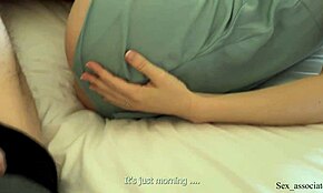 Stepmother and stepson get cozy sharing a hotel bed by mistake