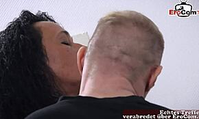 Deutsche Mature Housewife in Nylons Swallows at MMF Anal Threesome