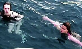 Stunning Tenerife Girls Swim Underwater Showing Off Tight Curves