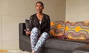 Wow, this busty ebony babe rides and sucks for the deal!