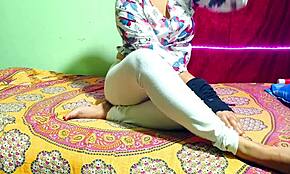 Desi village school girl gets her tight pussy soaked in bedroom fun. I made her wet!