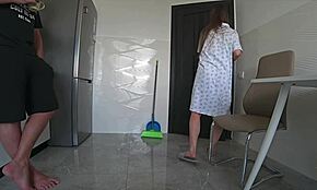 Real Infidelity Wife Secretly Bangs Family Friend in Kitchen While Husband’s at Work