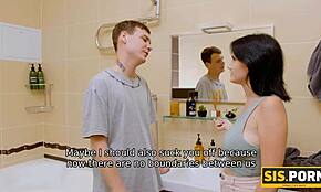 Busty Girl Scolds Stepbro Before Tempting Into Taboo Encounter