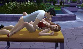tigress exposes pussy in sims 4 game