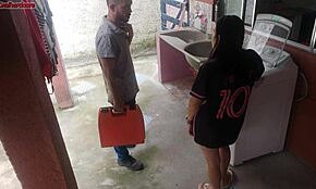 Married housewife pays stud to service her while away