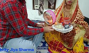 husband and wife bang hard after karva chauth fast break