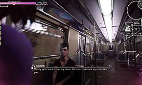 Emotional wet dream of innocent college girl getting anal fucked on the train in hentai game