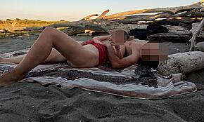 Flashing Cock to Stepdaughter on Public Beach