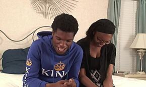 Watch this ebony chick get licked and fucked doggystyle?