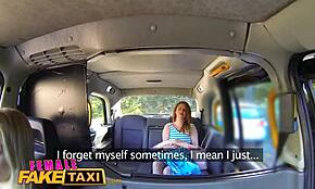 Female Fake Taxi Sees Wild Lesbians Sharing Huge Dildo in Car