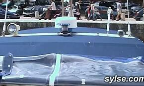 mature french milfs and teen lesbians masturbate with dildo in public outdoor voyeur scene