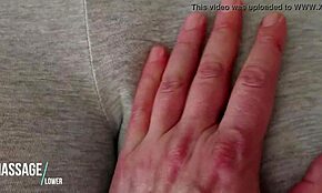 Yoga pants teen gets her pussy groped during steamy massage