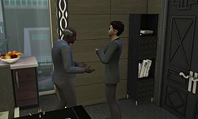 Office secretary faces rough outdoor gangbang in Sims 4