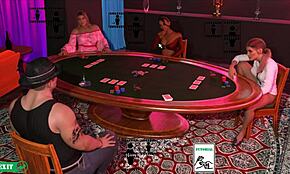 Nasty city hentai game episode two features strip poker and gloryhole footjob