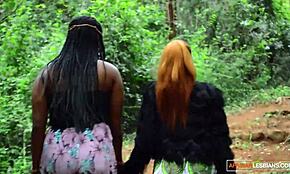 Horny big tits ebony milf tongue fucks slutty teen into submission