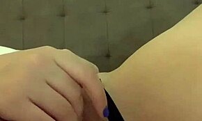 Real Luxury Escort with Pale Skin and Pink Pussy Pleasures Herself on Hotel Bed for Client