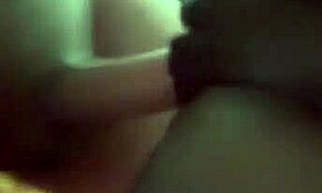 sexy black model teases a white guy by masturbating with a vibrator in tight military gear