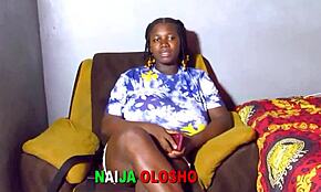 naija olosho - wet sarah opens legs for intense casting moment