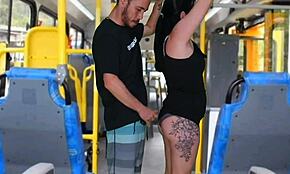Brunette Morena Gets Handsy on Public Bus with Kinky Vibes