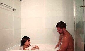 beautiful latina babe fucking in the bubble bath