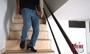 the university student quickly fucks the hot neighbor and fills her pussy