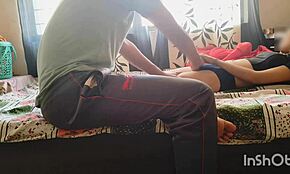 Desi Bhabhi in Red Saree Tempts Servant for Hard Dick in Wet Pussy