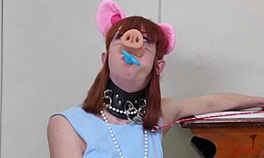 Degraded BDSM slave eats her dom's ass in rough bondage