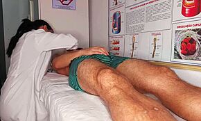 Hard Erection Caught in Front of Naughty Nurse