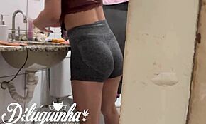 I slammed my work friend hard in bathroom play