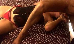 Big butt slave in panties doggystyle in bedroom with heels