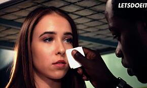 Can you believe this lucky teen fucks her bbc roommate in a horny hostel?