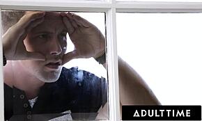 Adult Time - Neighbor Spies on Teen Alex Grey Riding Stepdad Tommy Gunn