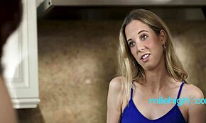 My roommate and I get wild with our legs going sideways in hot lesbian action.