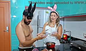 Easter recipe with bunny mommy taking lots of carrot