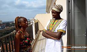 Big Ass Ebony Lesbians Oiled Up Licking Pussy