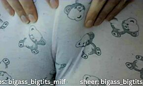 Pajama Masturbation with Big Ass Milf and Wet Curvy Tits