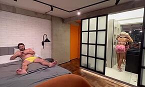 stepmom and stepsis agree to fetishes with bro, horny sis seduces him 😈