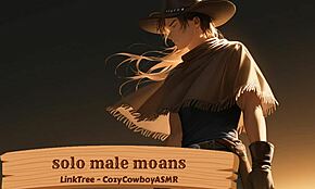 Solo male moans loudly, reaching intense orgasm in erotic session