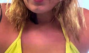 Tanned woman almost expelled from gym for transparent wet bikini at Copacabana beach