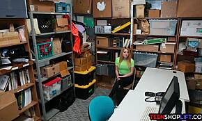 Teen Shoplifter Hopes Security Guard Catches Her Bent Over In Shop