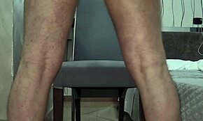 adoring white panties to see big cock male moans jerking with condom dirty italian dialogue open mouth suck it in bedroom barefoot toes blue eyes cute solo kinky